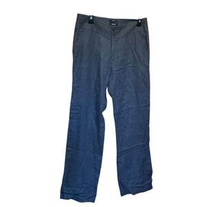 Jones New York 100% Linen Dark Grey Wide Leg Pants size 10 Women’s #200